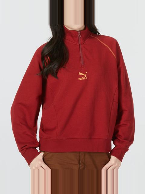 (WMNS) PUMA Das Cc Graphic Half-Zip Crew 'Red' 539911-22