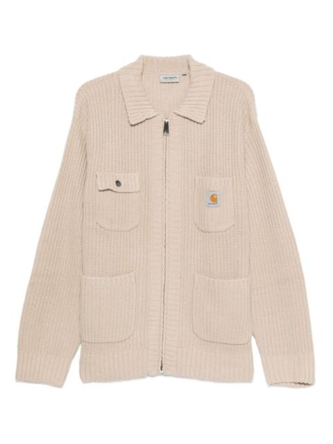 Carhartt logo patch zip chore cardigan