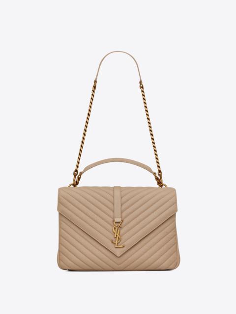 collège large chain bag in quilted leather