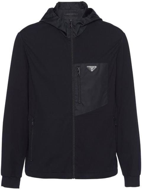 Prada panelled hooded jacket