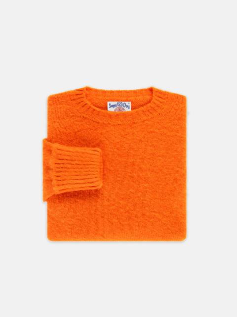 J. PRESS MADE-IN-SCOTLAND PUMPKIN SHAGGY DOG SWEATER - CLASSIC FIT