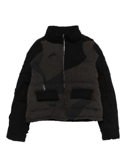 WHO DECIDES WAR patchwork pocket jacket