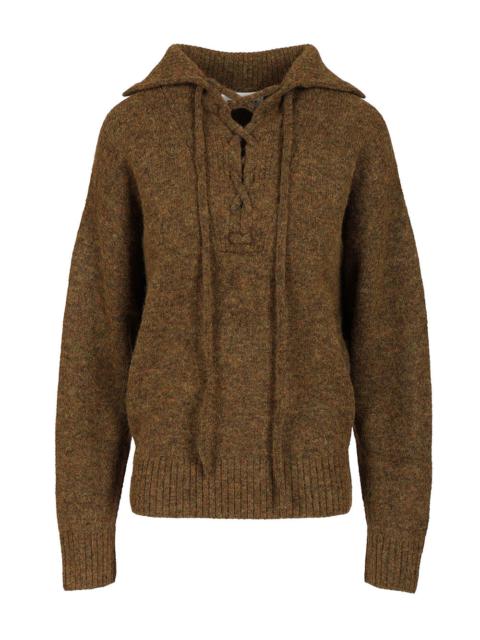 Isabel Marant Étoile Phylia lace-up sweater Brown Knitwear
