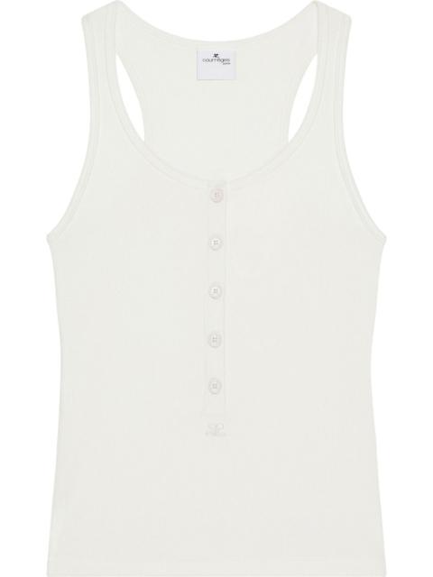 courrèges 90's ribbed tank top