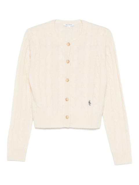Sporty & Rich cable-knit buttoned cardigan