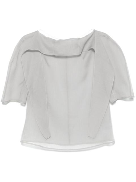 AMOMENTO knotted-collar blouse