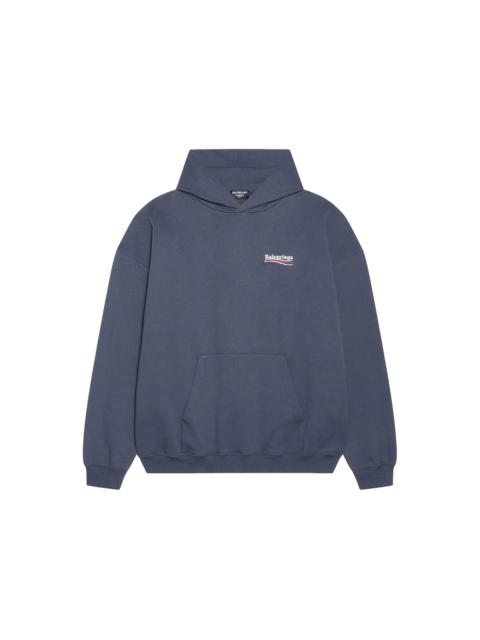 BALENCIAGA Balenciaga Political Campaign Large Fit Hoodie Dark Grey/White