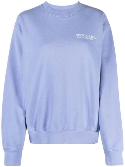 Sporty & Rich cuffed crew neck sweatshirt
