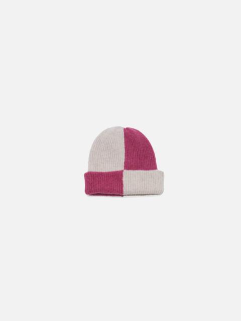 The Elder Statesman CHECKED WATCHMAN CAP