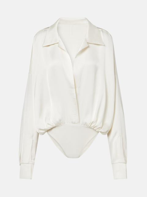 NORMA KAMALI Oversized satin bodysuit
