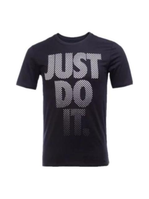 Nike Men's Nike Alphabet Printing Round Neck Pullover Black T-Shirt 804996-010