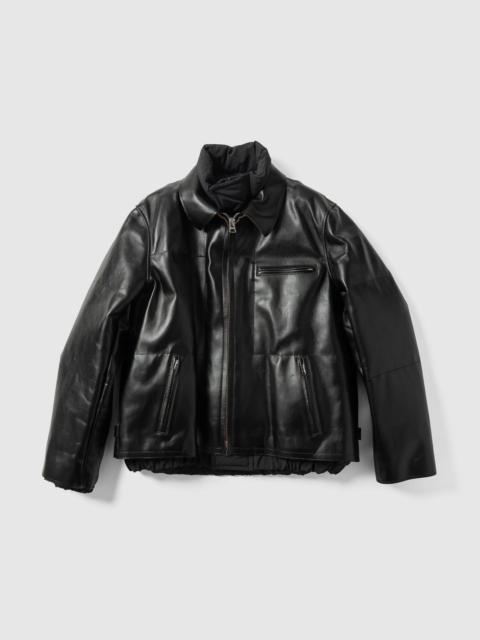 sacai Leather Puffer Blouson Black