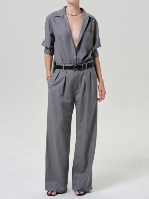 Citizens of Humanity Kayla Shrunken Italian Virgin Wool Shirt In Gris