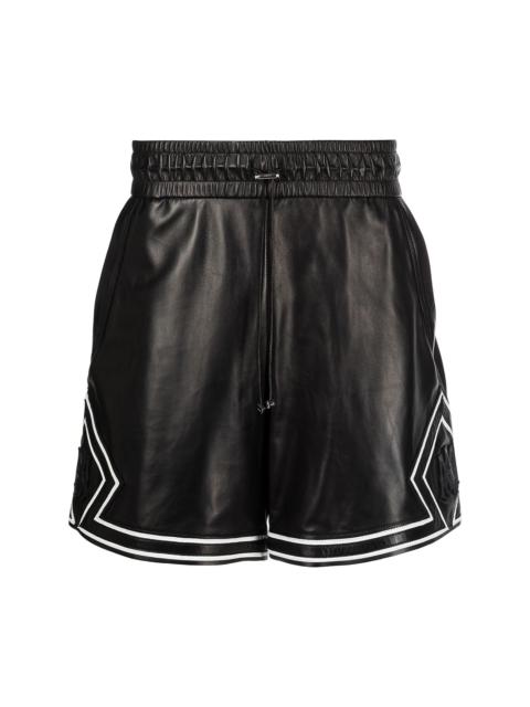 AMIRI appliqué-logo leather shorts
