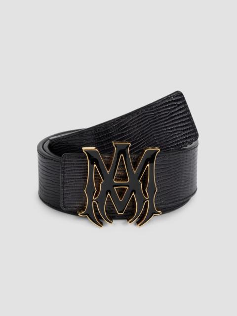 AMIRI Men's MA Quad Leather Belt - Black Gold