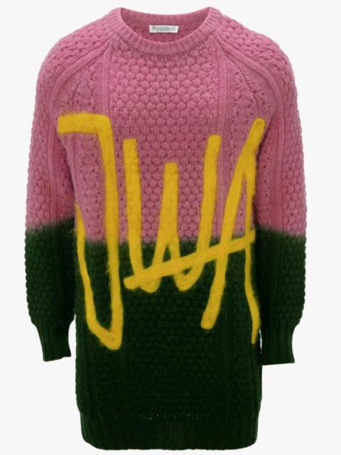 JW Anderson JWA CABLE CREWNECK MINI DRESS