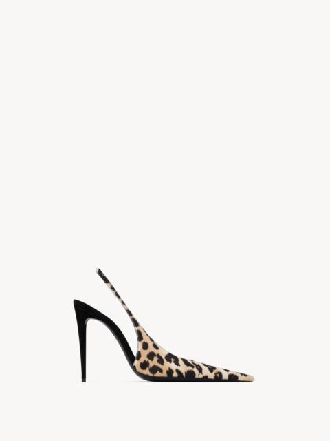 SAINT LAURENT GUERMANTES SLINGBACK PUMPS IN PONY-HAIR LEATHER