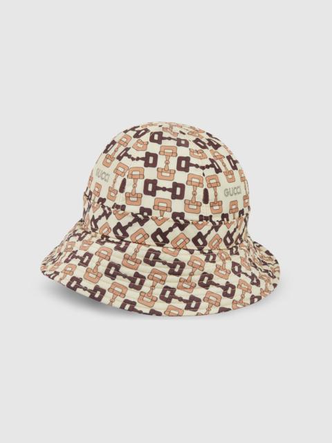 GUCCI Gucci Horsebit print nylon bucket hat