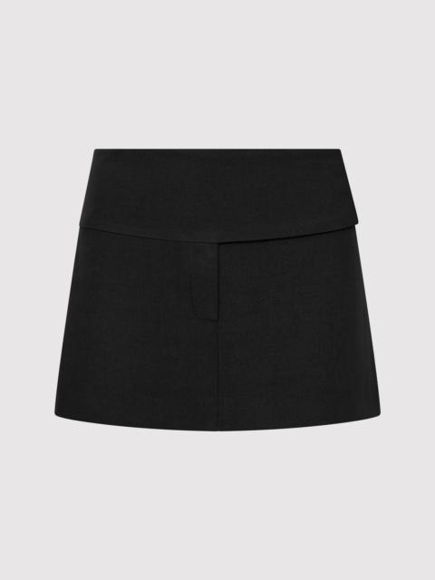 ST. AGNI Wide Waistband Mini Skirt - Black