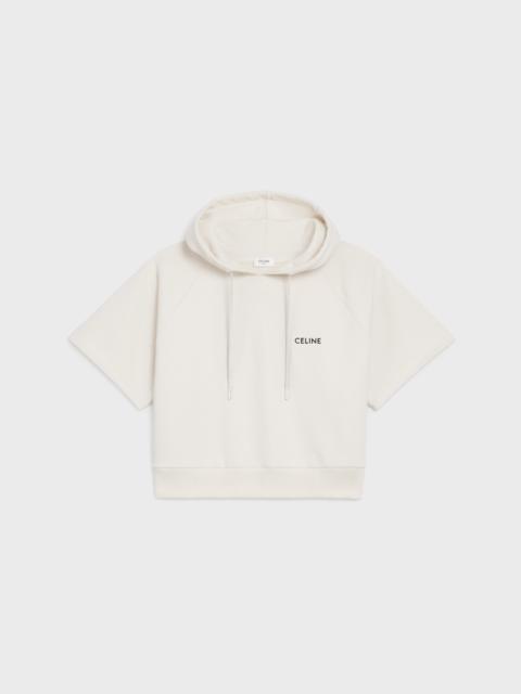 CELINE Cropped Celine hoodie in Cotton fleece