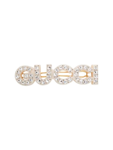 GUCCI crystal-embellished hair clip