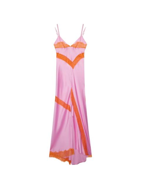 MSGM lace-details panelled maxi dress