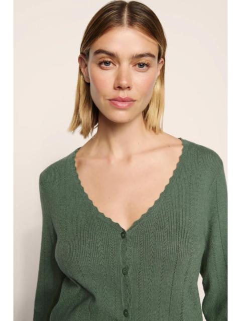 eberjey Pointelle Sweater Cardigan