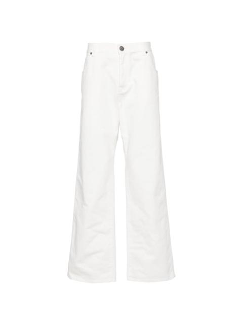 mid-rise straight jeans