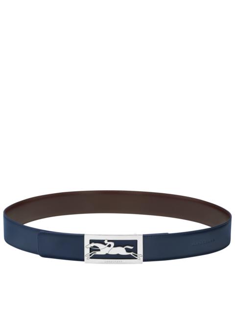 Longchamp Delta Box Men's belt Navy/Burgundy - Leather