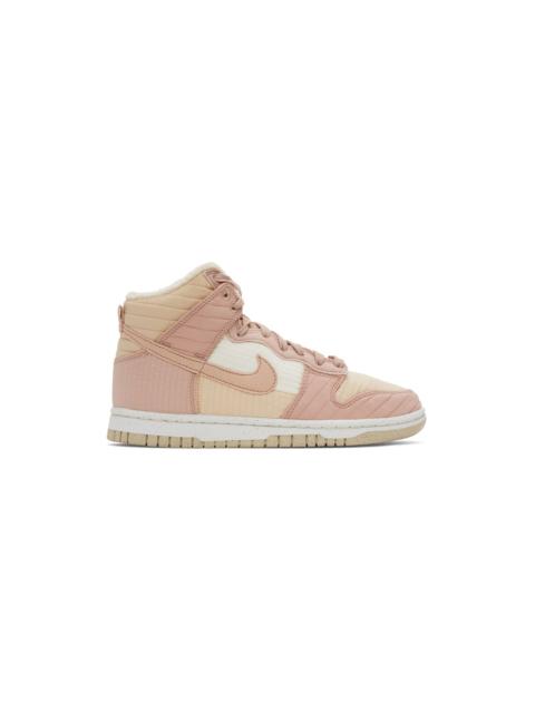 Nike Pink & Beige Dunk High LX Sneakers