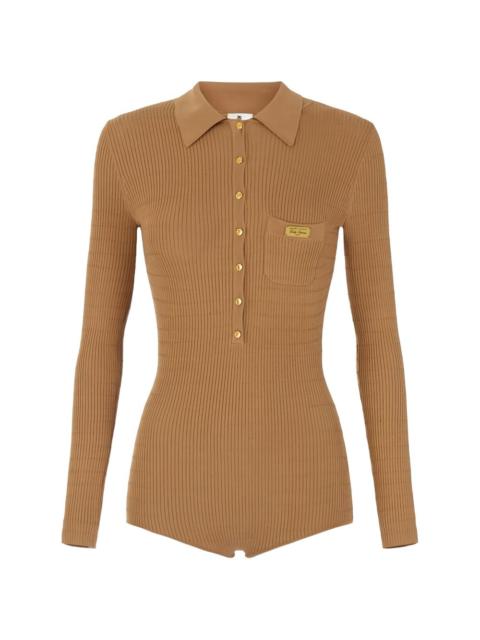 ELISABETTA FRANCHI micro-cable knit jumpsuit