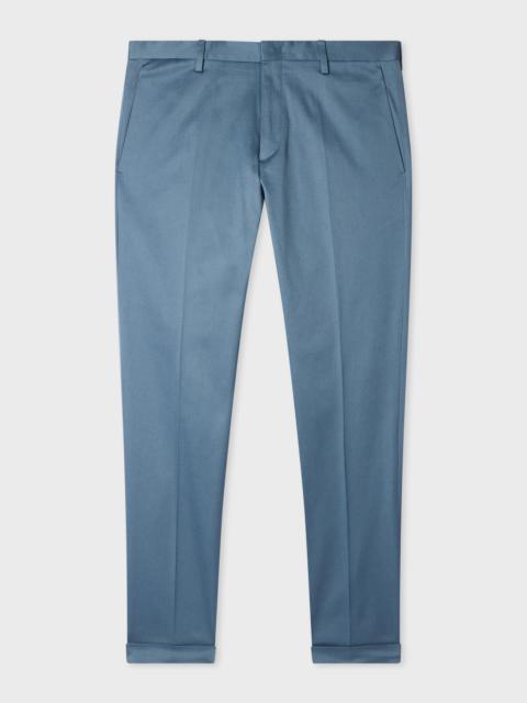 Paul Smith Slim-Fit Mid Blue Stretch-Cotton Chinos