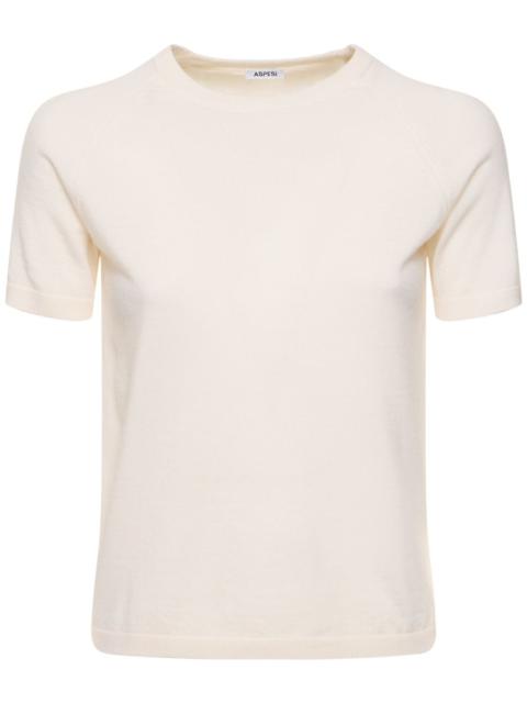 Merino wool knit crewneck t-shirt