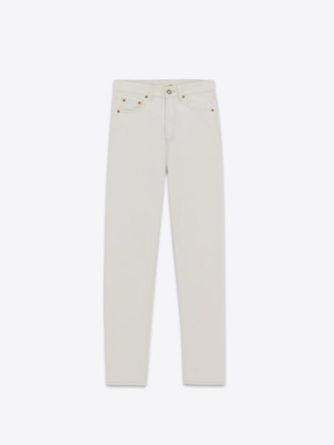SAINT LAURENT slim-fit jeans in chalk white denim