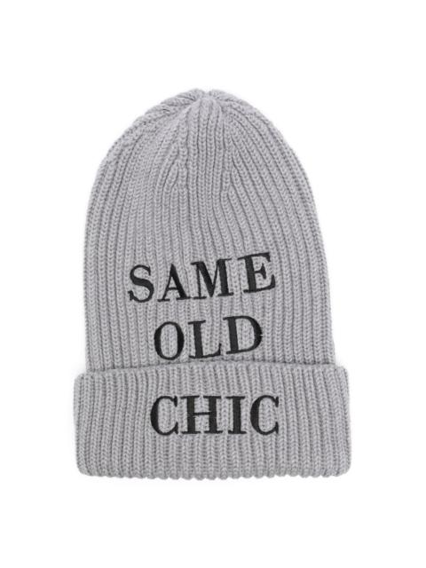 Moschino logo-patch beanie