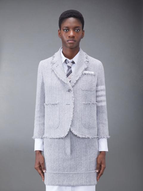 Thom Browne 4개의 막대기 줄무늬 tweed 재킷