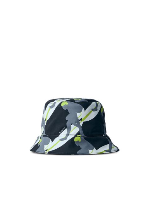 GUCCI Allover Gucci surfer-print bucket hat