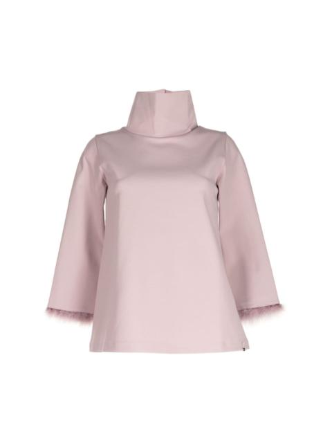 Herno Resort feather-detail funnel-neck top