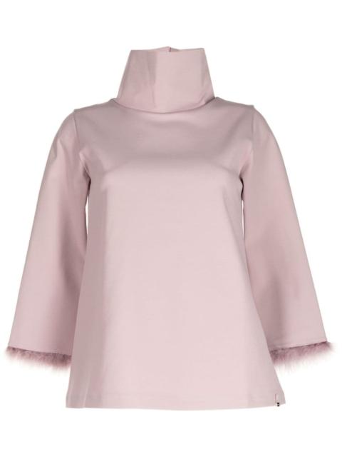Herno Resort feather-detail funnel-neck top