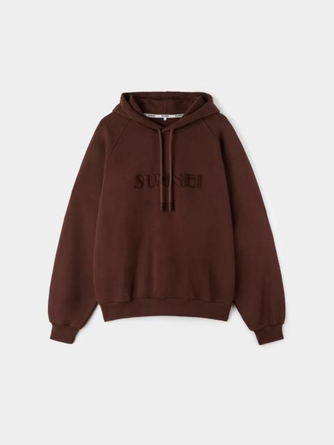 SUNNEI EMBROIDERED HOODIE / brown