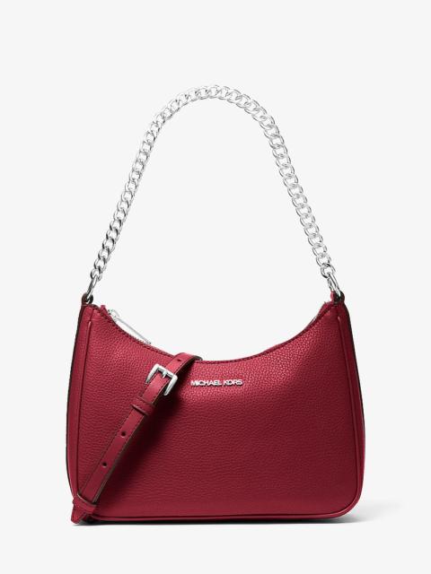 MICHAEL KORS Jet Set Large Pebbled Leather Convertible Crossbody Bag