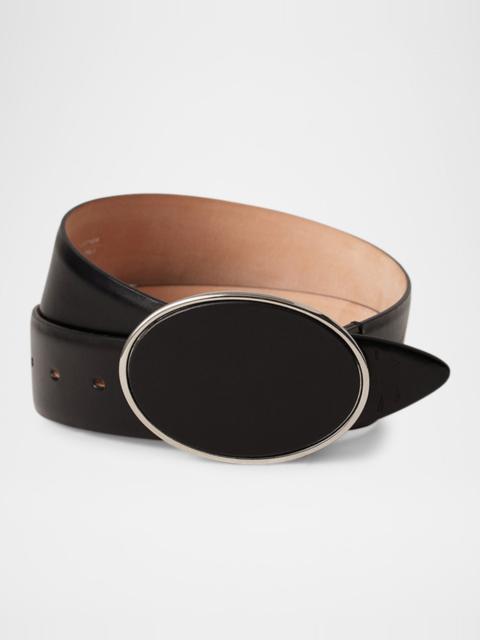 DÉHANCHE Flint Buckle Leather Belt