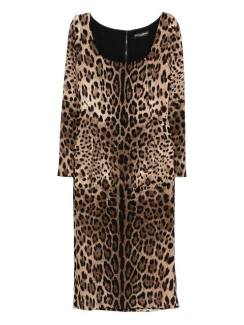 animal-print dress