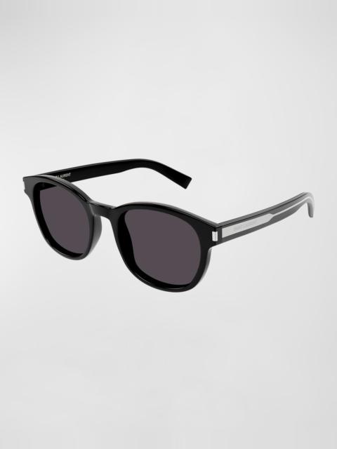 SAINT LAURENT Men's SL 620 Acetate Round Sunglasses