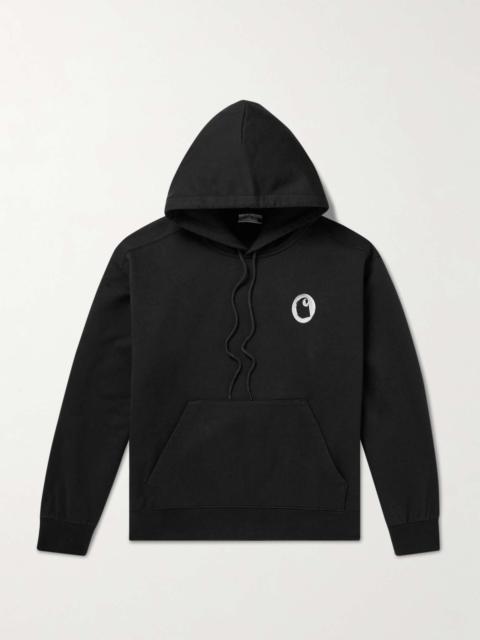 Logo-Print Cotton-Blend Jersey Hoodie