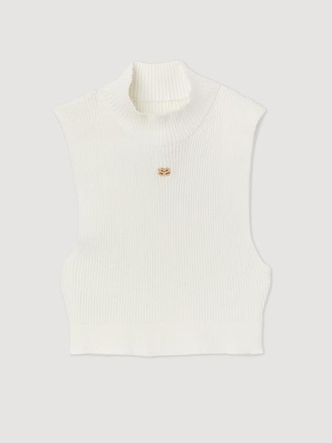 Sandro Ribbed cropped sweater