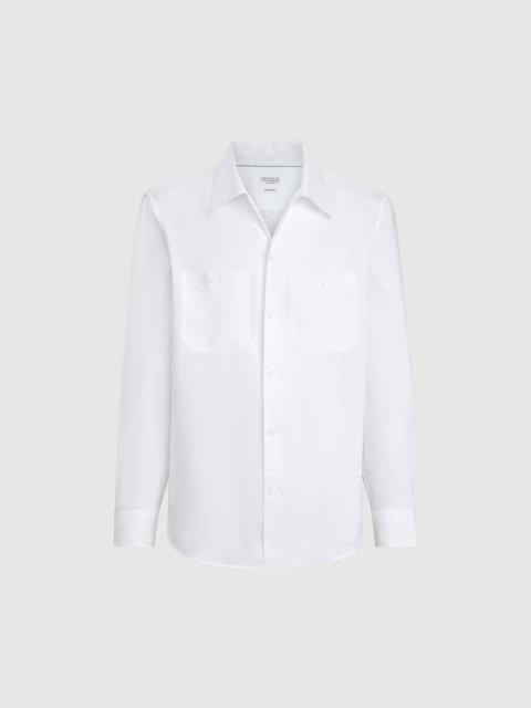 Brunello Cucinelli Linen easy fit shirt with chest pockets