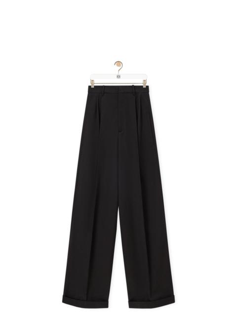 Loewe Pleated trousers in cotton and silk