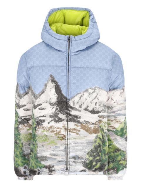 GUCCI alpine landscape gg motif jacket