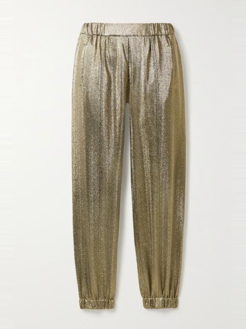 SAINT LAURENT Lurex track pants